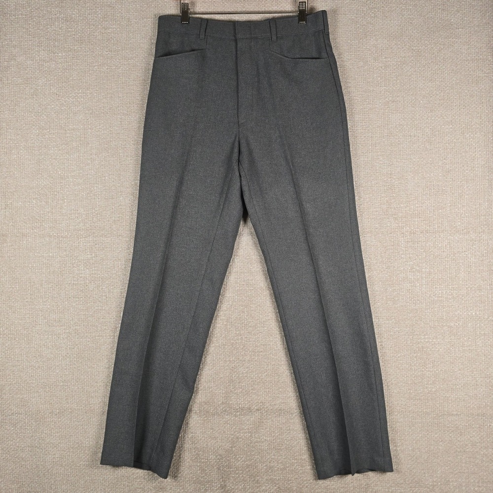 Vintage Levis Action Slacks Mens 32x32 Gray Made in USA Talon Zip Sta Prest